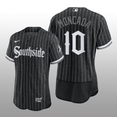 City Connect White Sox Black Authentic Men's Jersey Yoan Moncada