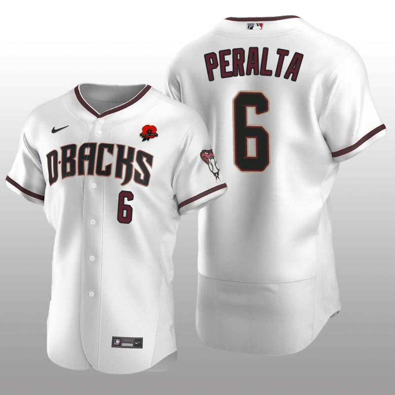 Memorial Day Arizona Diamondbacks Authentic White David Peralta Jersey
