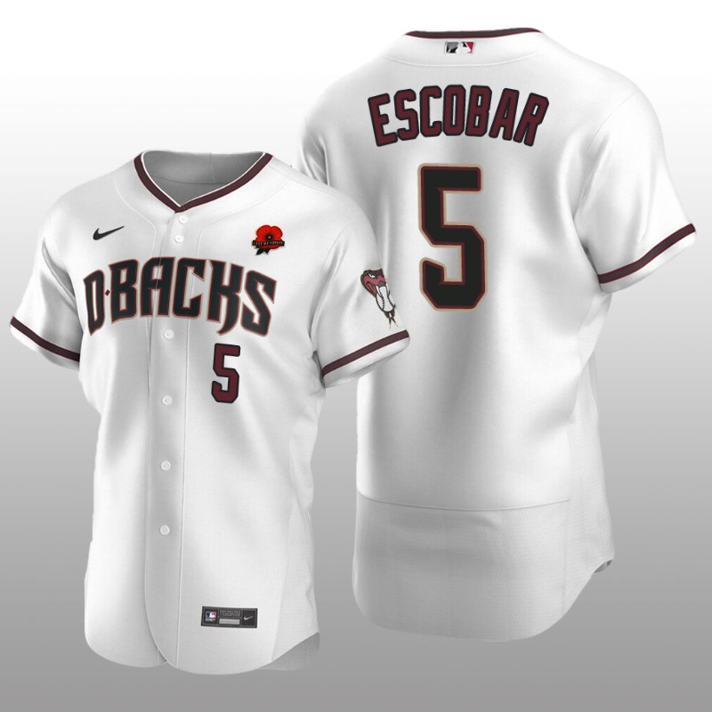Memorial Day Arizona Diamondbacks Authentic White Eduardo Escobar Jersey
