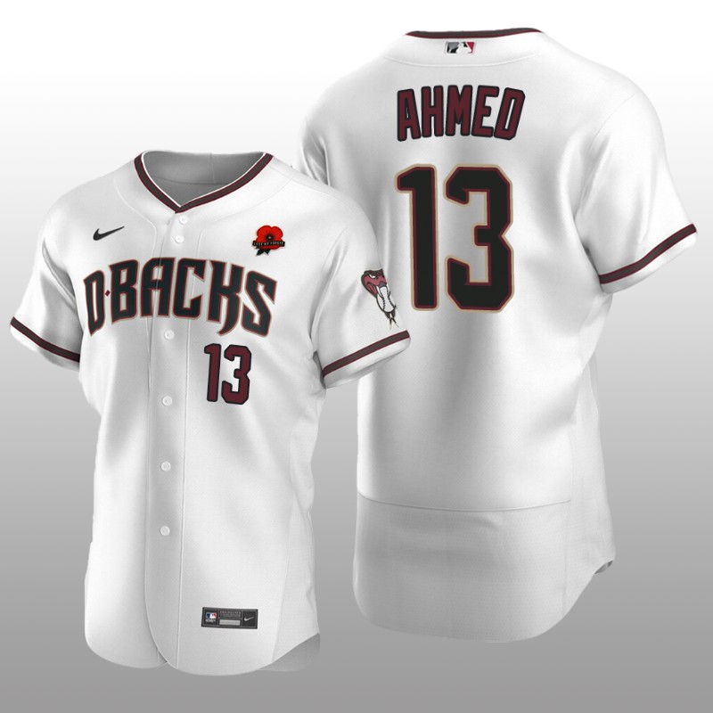 Memorial Day Arizona Diamondbacks Authentic White Nick Ahmed Jersey