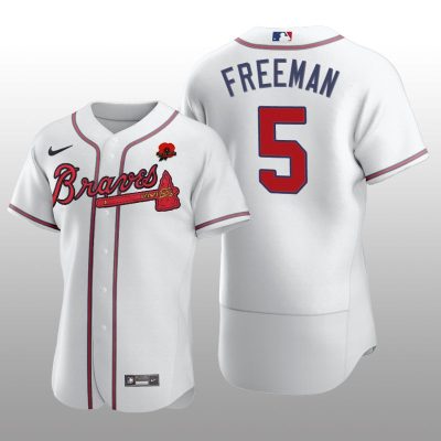 Memorial Day Freddie Freeman Authentic White Jersey Atlanta Braves