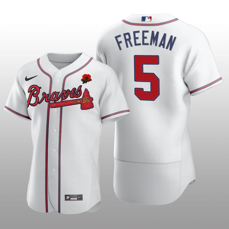 Memorial Day Freddie Freeman Authentic White Jersey Atlanta Braves