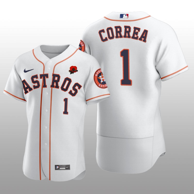 Memorial Day Houston Astros Carlos Correa Authentic White Jersey