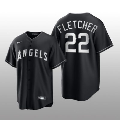 Angels David Fletcher All Black Fashion Serise Replica Jersey Black White