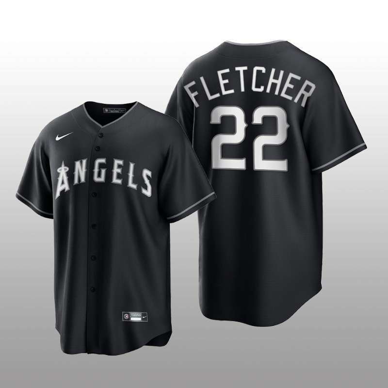 Angels David Fletcher All Black Fashion Serise Replica Jersey Black White