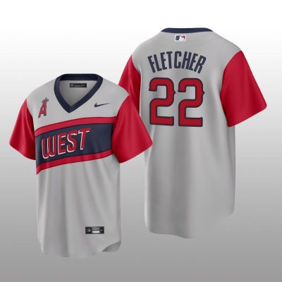 Angels David Fletcher Little League Classic Gray Road Replica Jersey