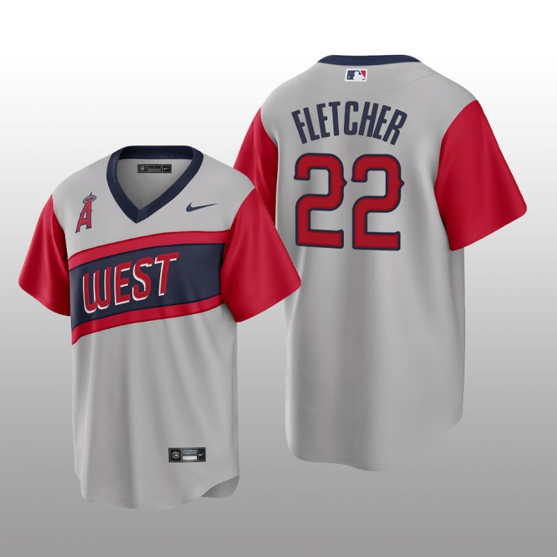 Angels David Fletcher Little League Classic Gray Road Replica Jersey
