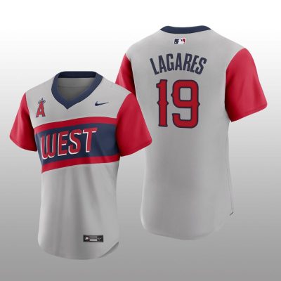 Angels Juan Lagares Little League Classic Gray Road Authentic Jersey