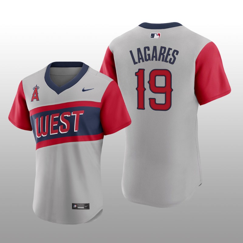 Angels Juan Lagares Little League Classic Gray Road Authentic Jersey