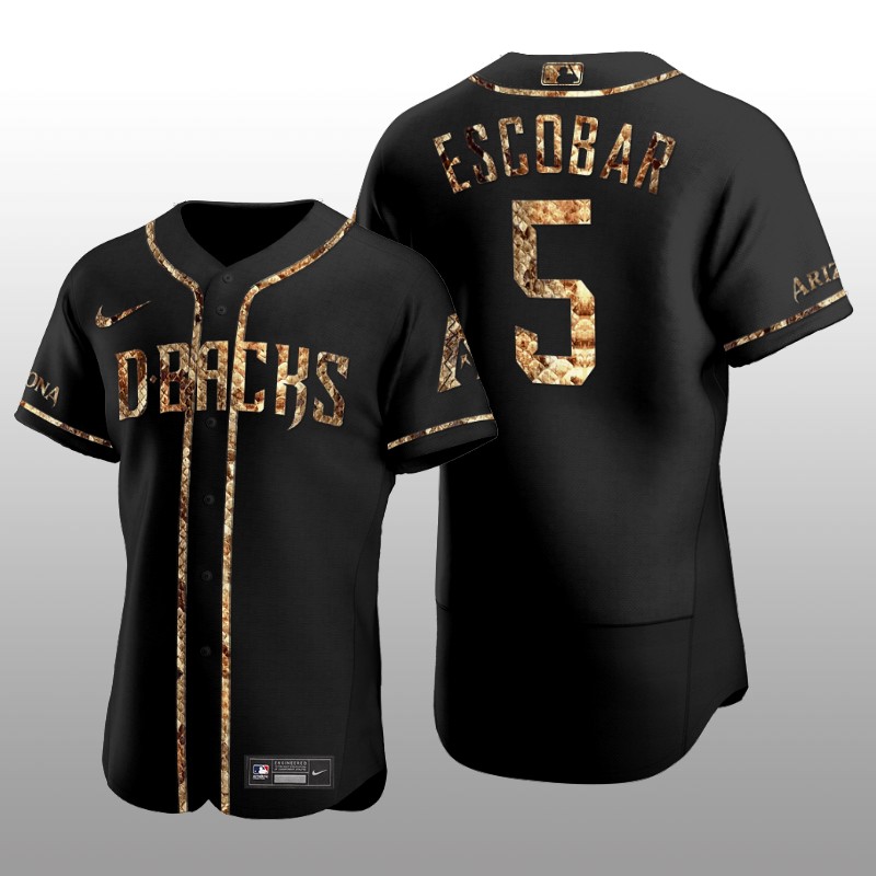 Arizona Diamondbacks Eduardo Escobar Python Skin Authentic Black Jersey