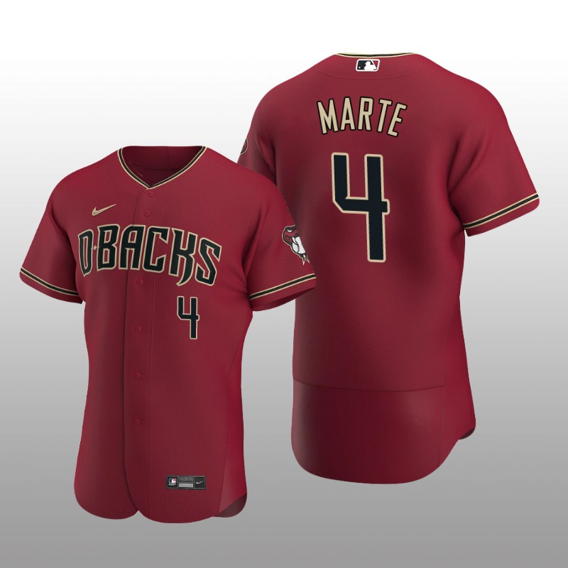 Arizona Diamondbacks Ketel Marte Authentic Alternate Crimson Jersey