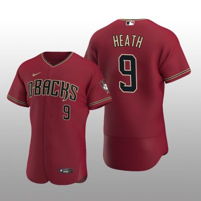 Arizona Diamondbacks Nick Heath Authentic Alternate Crimson Jersey