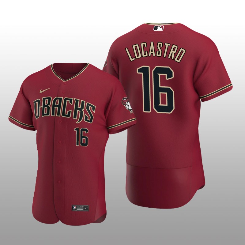 Arizona Diamondbacks Tim Locastro Authentic Alternate Crimson Jersey