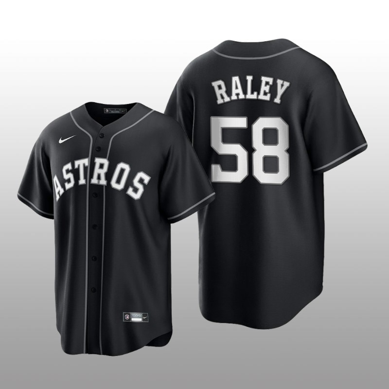 Astros Brooks Raley All Black Fashion Serise Replica Jersey Black White