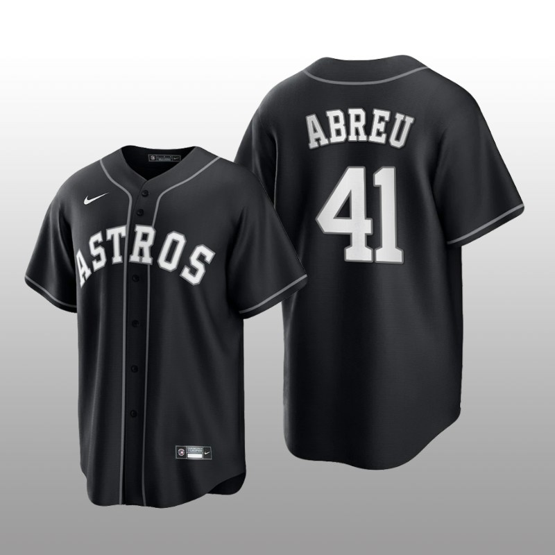 Astros Bryan Abreu All Black Fashion Serise Replica Jersey Black White