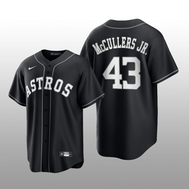 Astros Lance McCullers Jr. All Black Fashion Serise Replica Jersey Black White