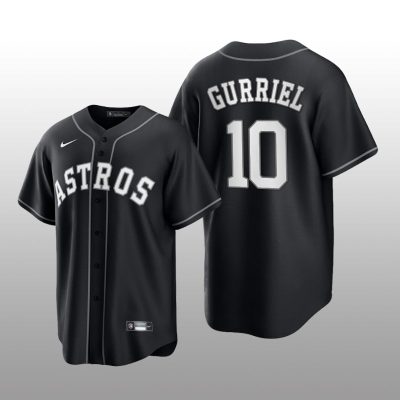 Astros Yuli Gurriel All Black Fashion Serise Replica Jersey Black White