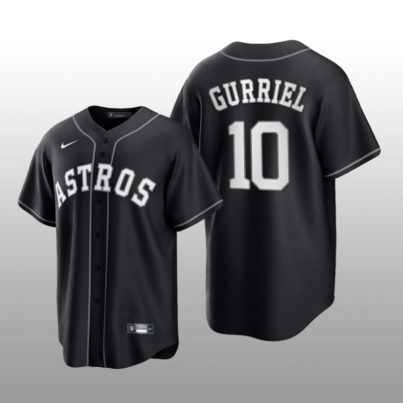 Astros Yuli Gurriel All Black Fashion Serise Replica Jersey Black White