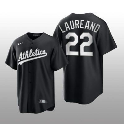 Athletics Ramon Laureano All Black Fashion Serise Replica Jersey Black White