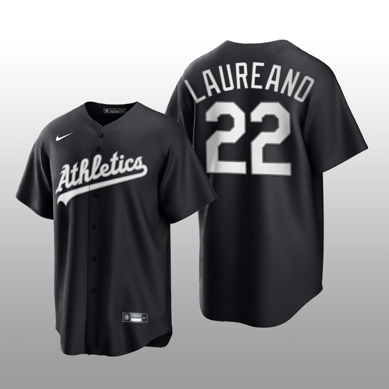 Athletics Ramon Laureano All Black Fashion Serise Replica Jersey Black White