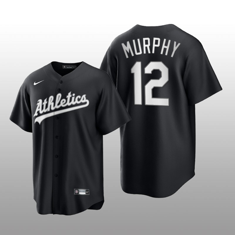 Athletics Sean Murphy All Black Fashion Serise Replica Jersey Black White