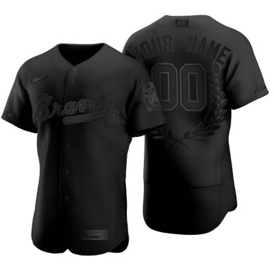 Atlanta Braves Custom Black Awards Collection Jersey
