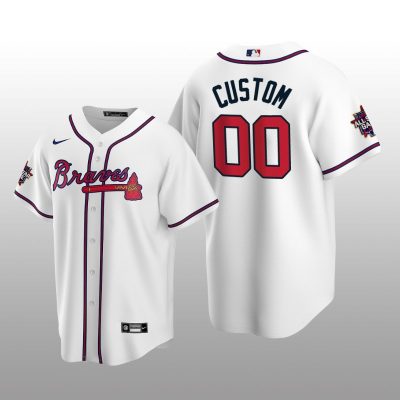 Atlanta Braves Custom White MLB All-Star Game Replica Home Jersey