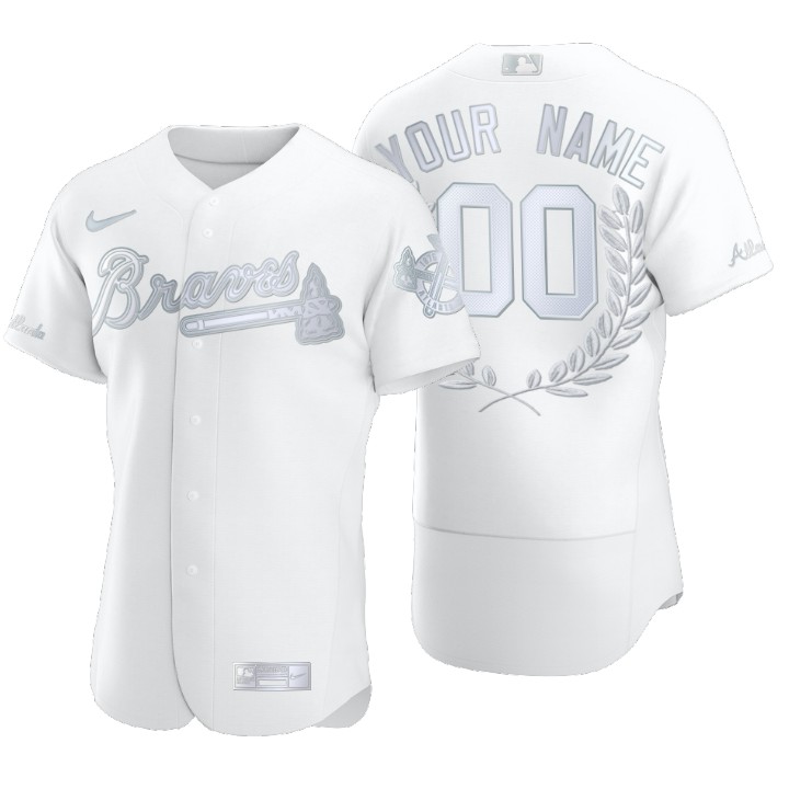 Atlanta Braves Custom White Awards Collection Jersey