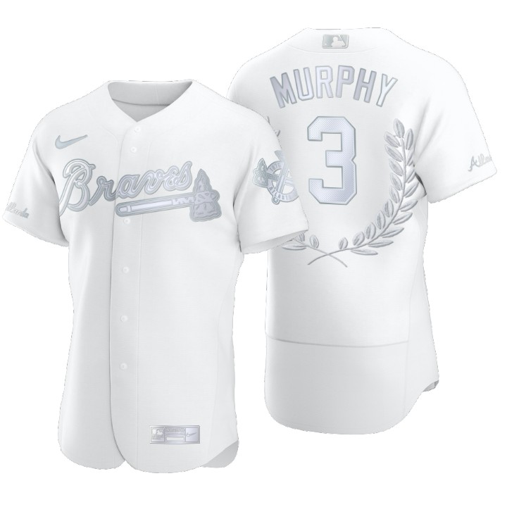 Atlanta Braves Dale Murphy White Awards Collection NL MVP Jersey