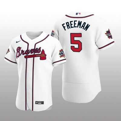 Atlanta Braves Freddie Freeman White MLB All-Star Game Patch Official Authentic Custom Jersey