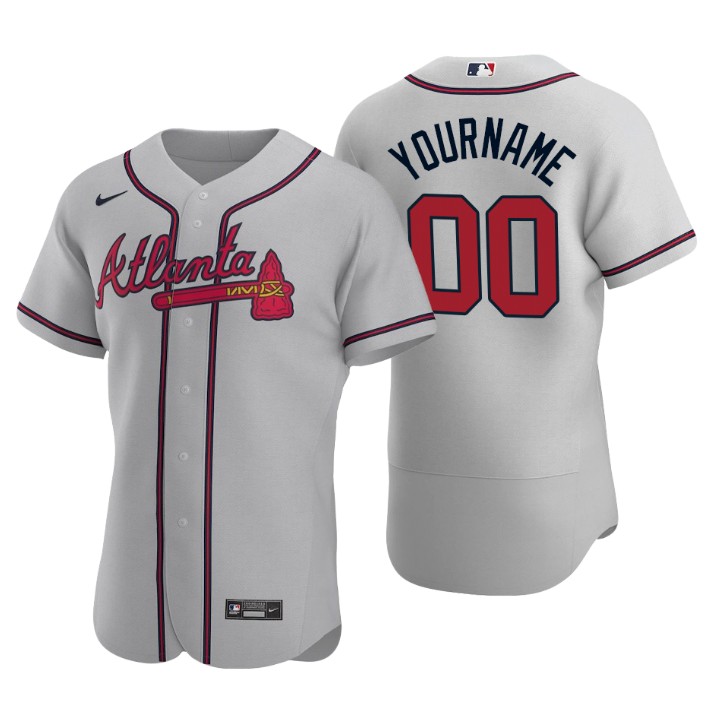 Atlanta Braves Gray 2020 Road Authentic Custom Men's Jersey