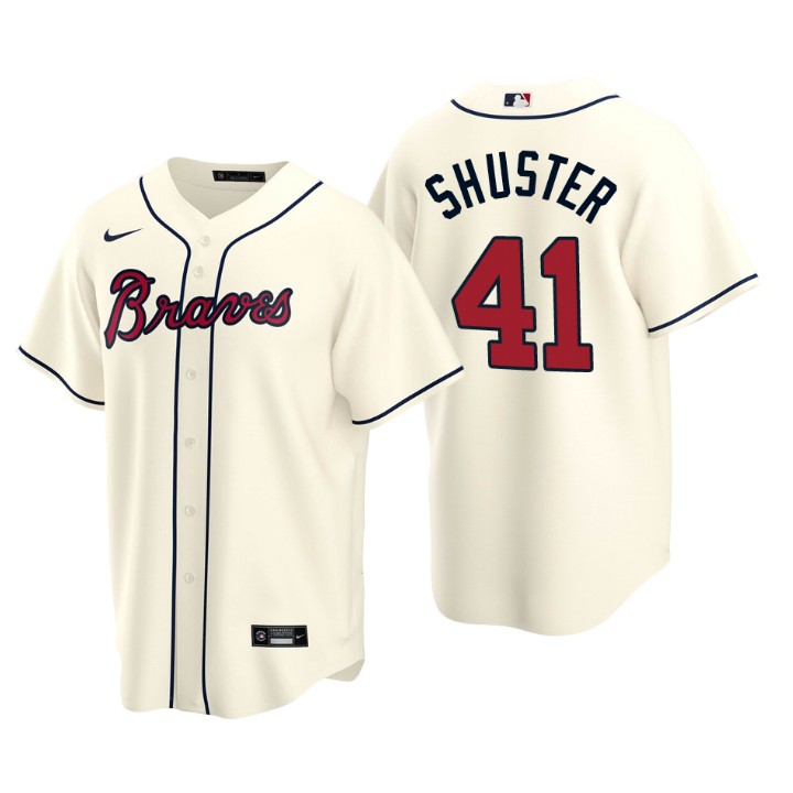 Atlanta Braves Jared Shuster Cream 2020 MLB Draft Alternate Replica Jersey