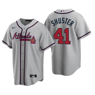 Atlanta Braves Jared Shuster Gray 2020 MLB Draft Road Replica Jersey