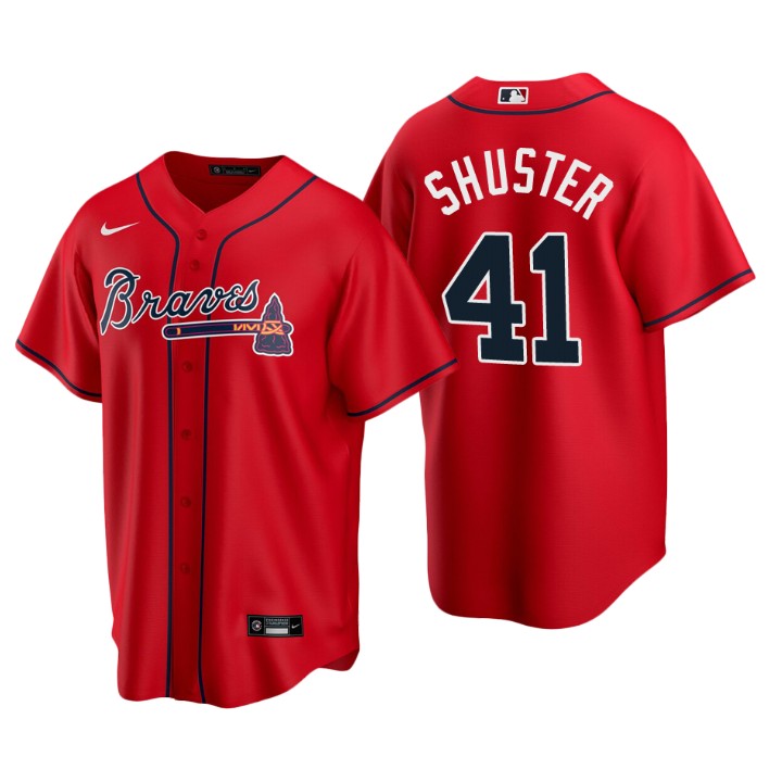 Atlanta Braves Jared Shuster Red 2020 MLB Draft Alternate Replica Jersey
