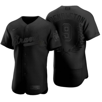Atlanta Braves Terry Pendleton Black Awards Collection NL MVP Jersey