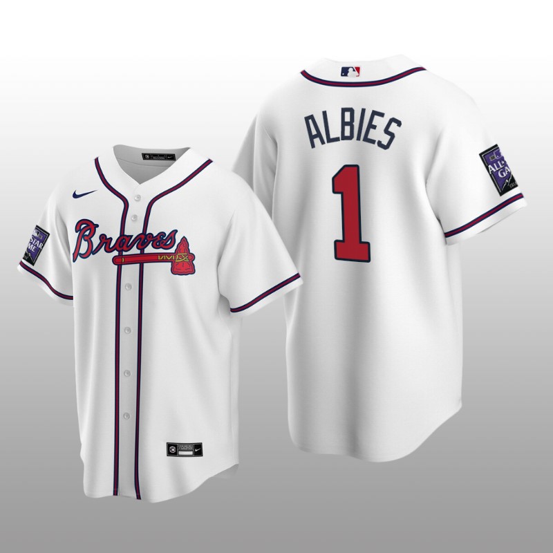 Atlanta Braves White Alternate Jersey Replica Ozzie Albies All-Star Game