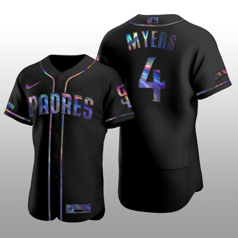 Authentic Wil Myers San Diego Padres Holographic Black Golden Edition Jersey