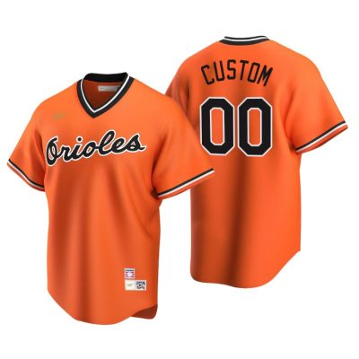 Baltimore Orioles Custom Orange Cooperstown Collection Alternate Jersey