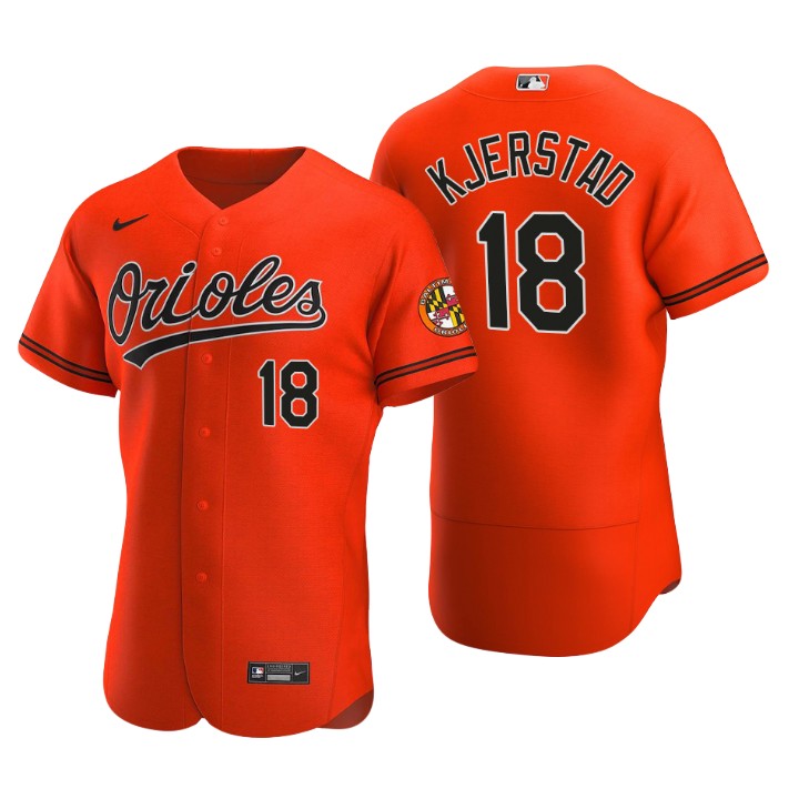 Baltimore Orioles Heston Kjerstad Orange 2020 MLB Draft Alternate Authentic Jersey