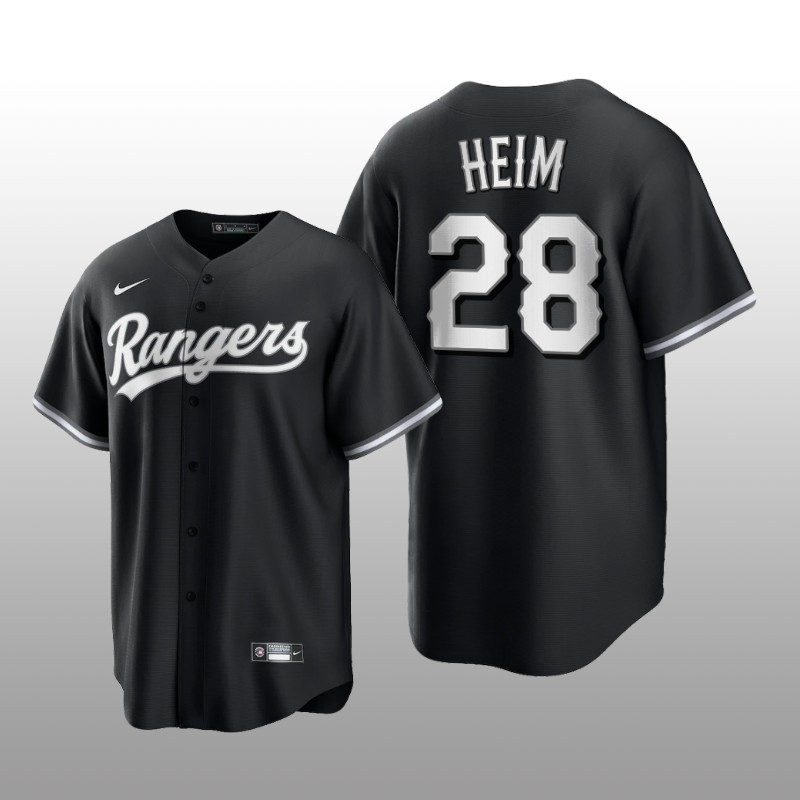 Black Rangers Jonah Heim All Black Fashion Serise Replica Jersey