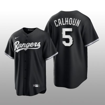 Black Rangers Willie Calhoun All Black Fashion Serise Replica Jersey