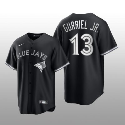 Blue Jays Lourdes Gurriel Jr. All Black Fashion Serise Replica Black White Jersey