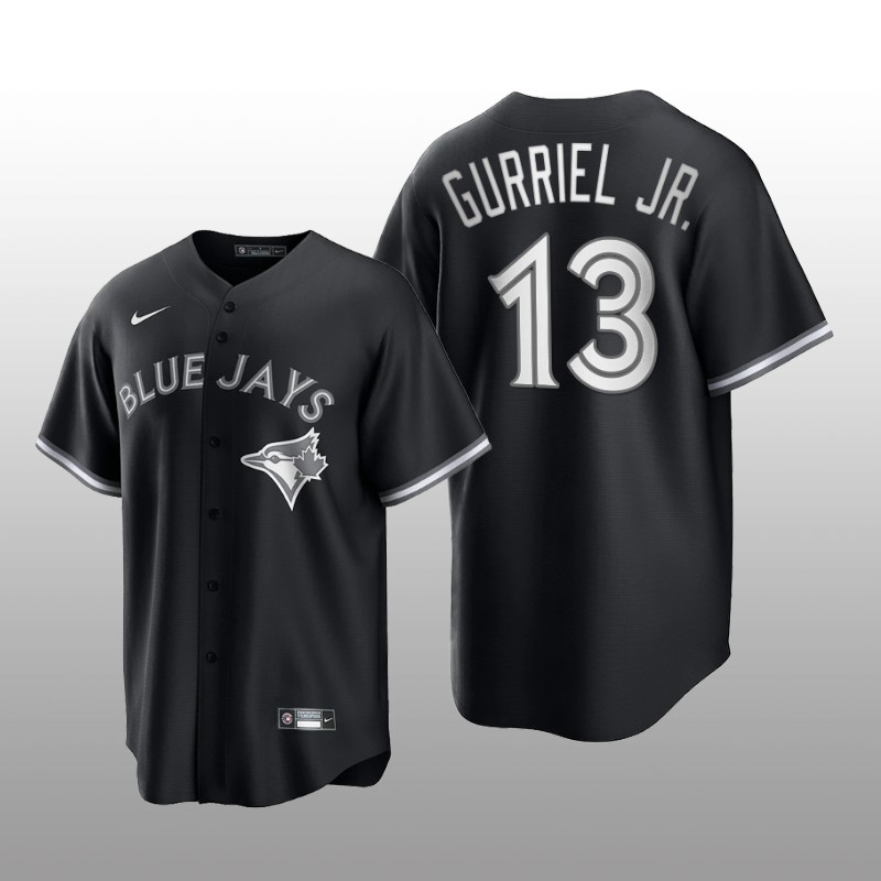 Blue Jays Lourdes Gurriel Jr. All Black Fashion Serise Replica Black White Jersey