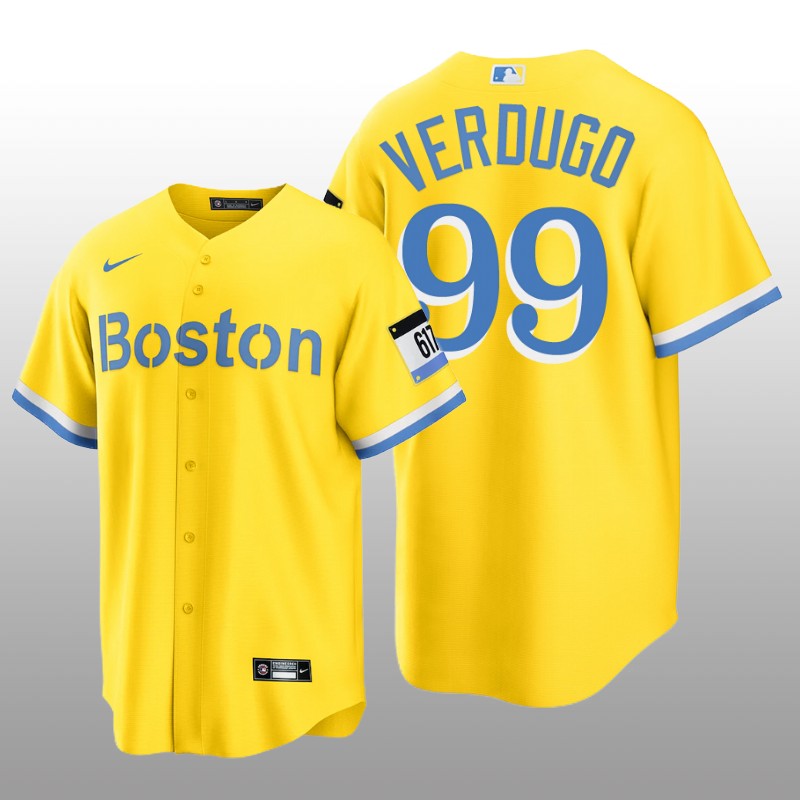 Boston Red Sox Alex Verdugo City Connect Replica Nike Gold Jersey