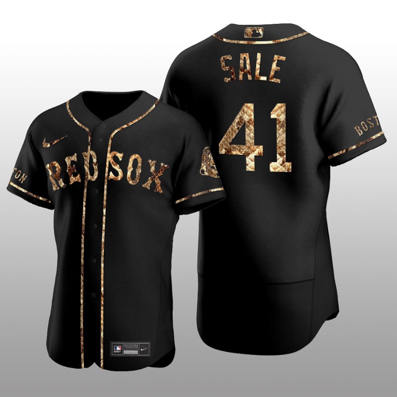 Boston Red Sox Chris Sale Python Skin Authentic Black Jersey