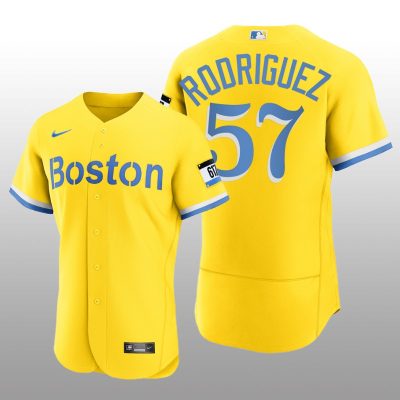 Boston Red Sox Eduardo Rodriguez City Connect Authentic Gold Jersey