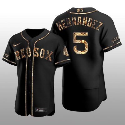 Boston Red Sox Enrique Hernandez Python Skin Authentic Black Jersey