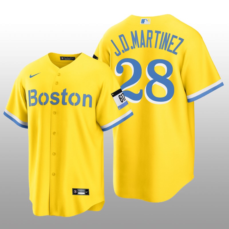 Boston Red Sox J.D.Martinez City Connect Replica Nike Gold Jersey