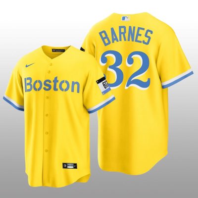 Boston Red Sox Matt Barnes City Connect Replica Nike Gold Jersey
