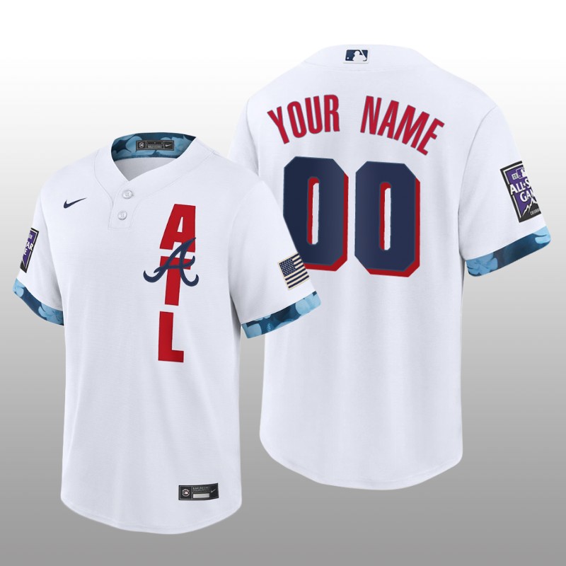 Braves Custom MLB All-Star Game Replica White Jersey